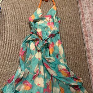 BCBGMaxazria 100% Silk Midi Dress